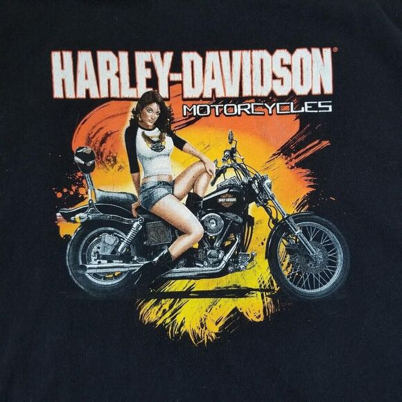 Harley-Davidson Other - Harley Davidson Tshirt Mens Black Size 2XL? Manns Columbus Indiana 2-Sided